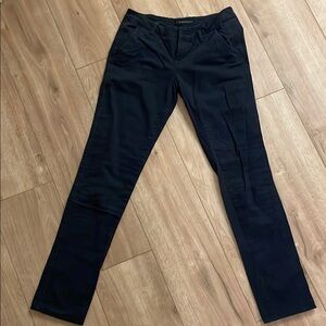 Navy Straight-Leg Pants